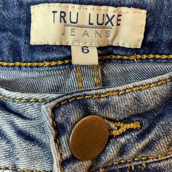 Tru Luxe Jeans Distressed Patchwork Boyfriend Size 6 NWT - Picture 6 of 14
